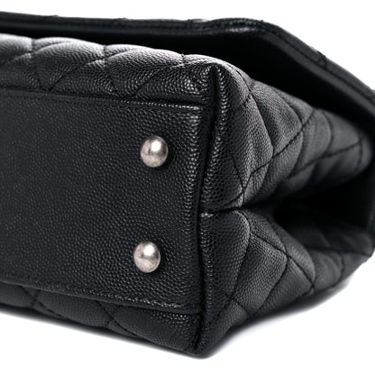 Chanel Caviar Lizard Embossed Quilted Mini Coco Handle Flap Black 9 of 9