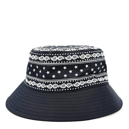 Hermes Technical Gabardine Balade Bandana Bucket Hat 57 Marine 5 of 8