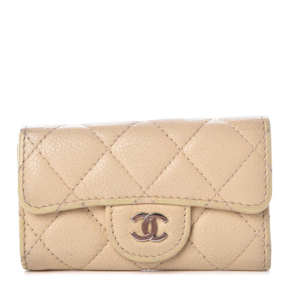 Chanel Caviar Quilted 6 Key Holder Beige 1 of 9