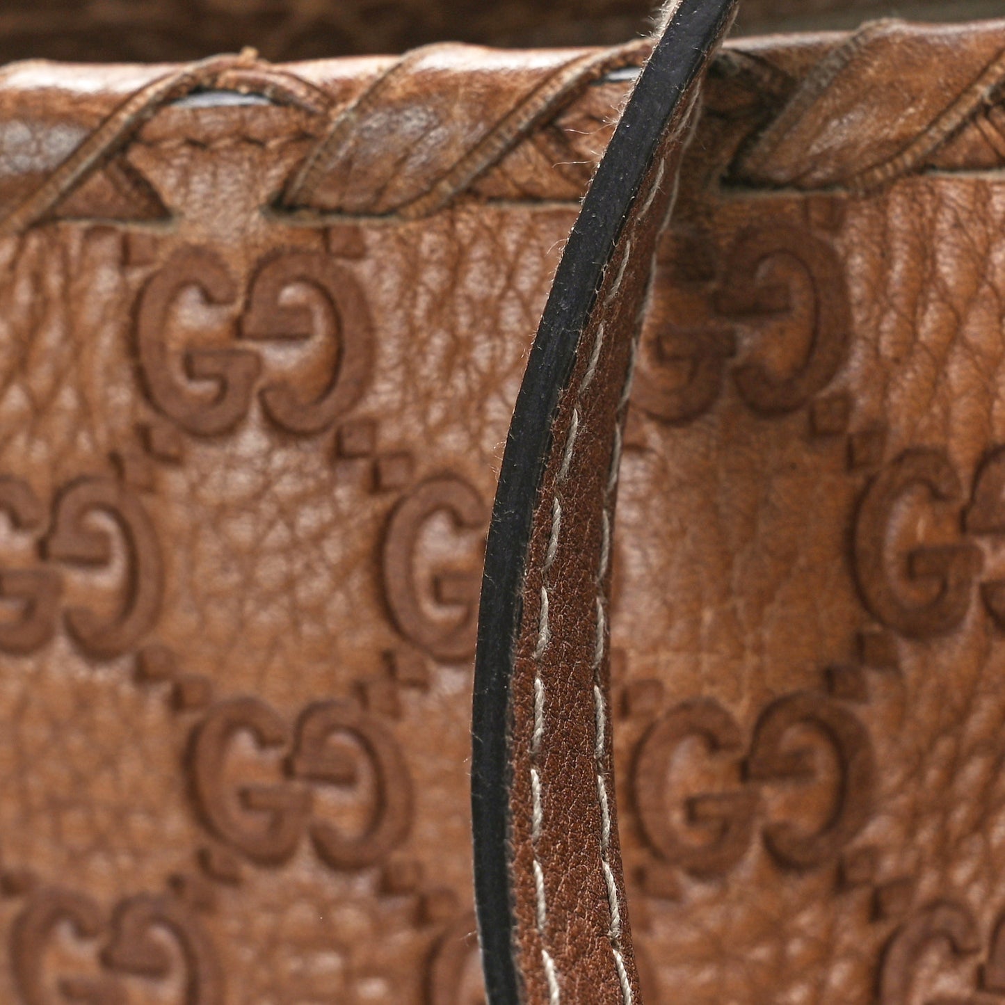 Guccissima Bamboo Tassel Medium Tote Brown