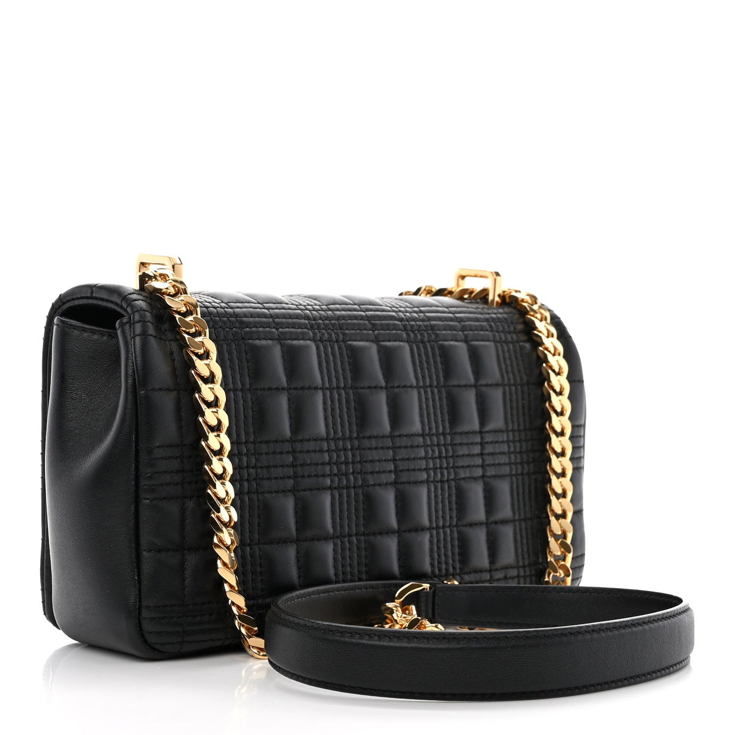 Lambskin Quilted Small Lola Bag Black