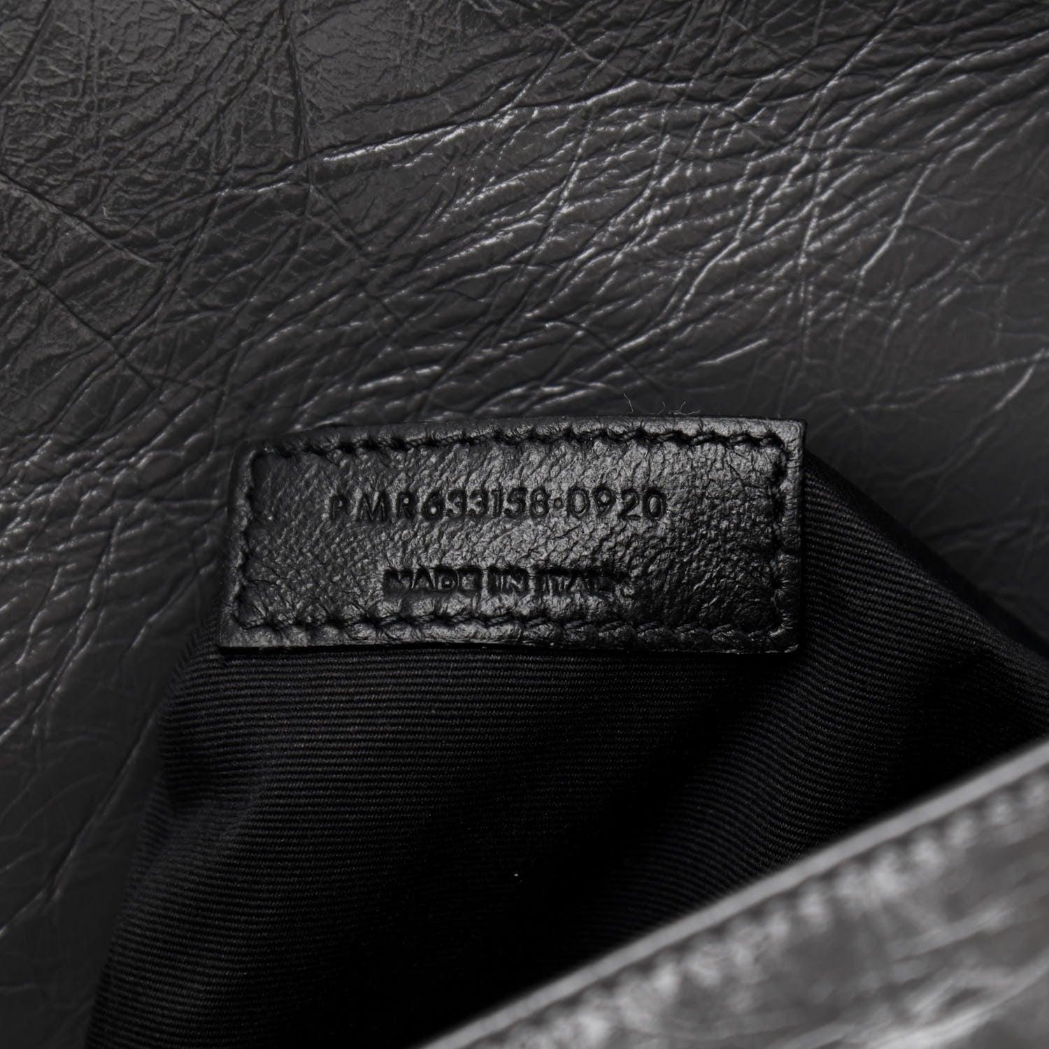 Saint Laurent Crinkled Calfskin Matelasse Monogram Medium Niki Chain Satchel Storm 7 of 10