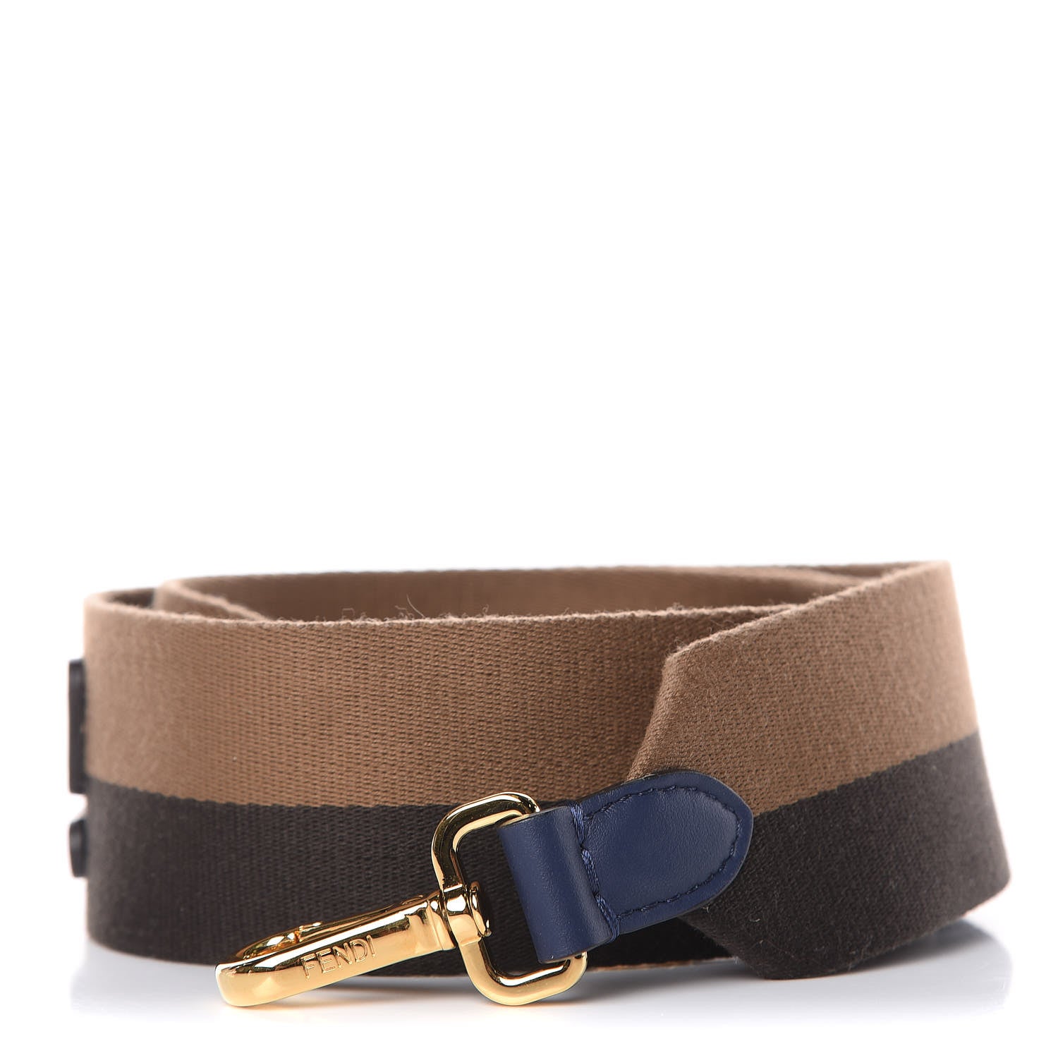Fendi X FILA Canvas Calfskin Mania Strap You Brown 1 of 5