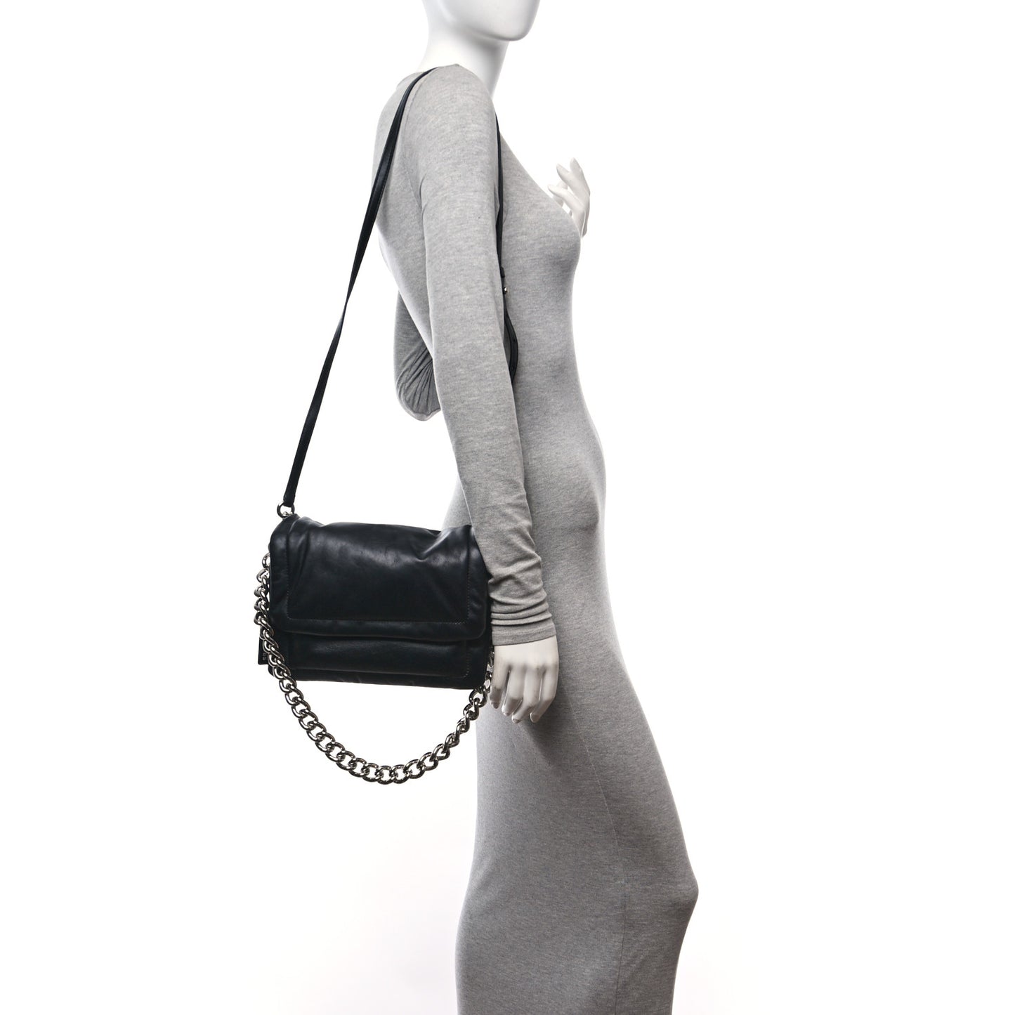 Lambskin The Pillow Bag Black