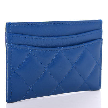 Chanel Lambskin Quilted Card Holder Blue Pink 3 of 9
