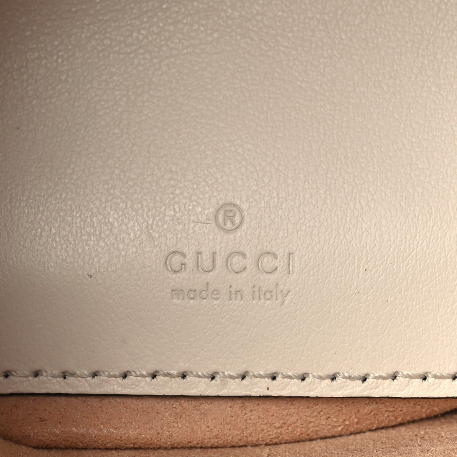 Gucci Calfskin Matelasse Mini GG Marmont 2.0 Bucket Bag White 6 of 10