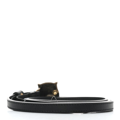 Gucci Calfskin Crystal Tiger Head Buckle Thin Belt 85 34 Black 2 of 4