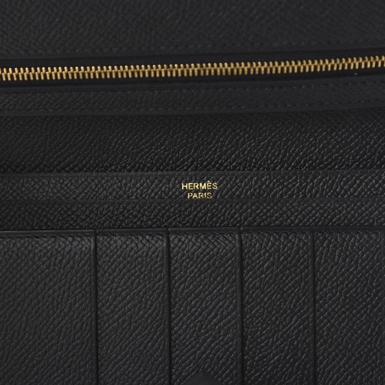 Hermes Epsom Bearn Gusset Wallet Black 8 of 10