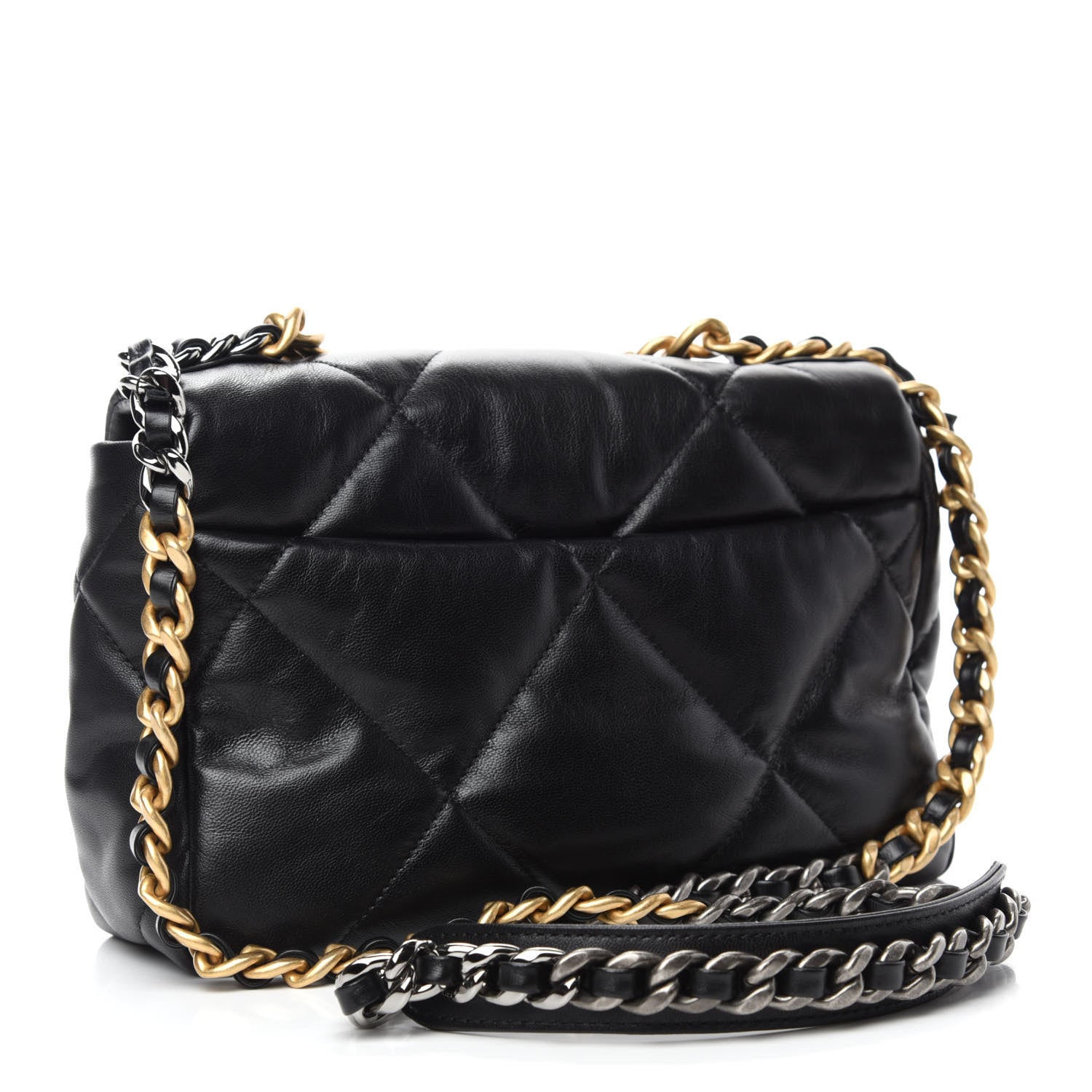 Chanel Goatskin Quilted Medium Chanel 19 Flap Black 3 of 11
