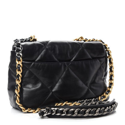 Chanel Goatskin Quilted Medium Chanel 19 Flap Black 3 of 11