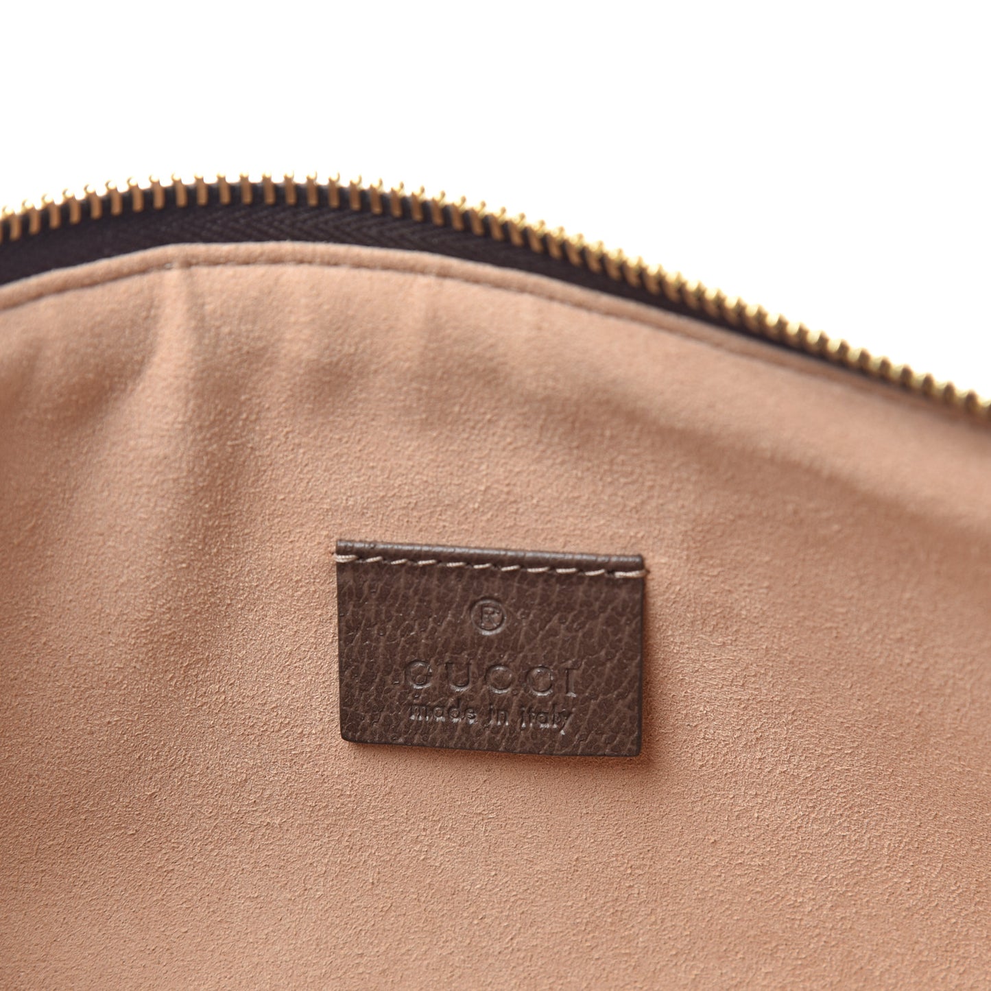 GG Supreme Monogram Large Ophidia Pouch Clutch Brown