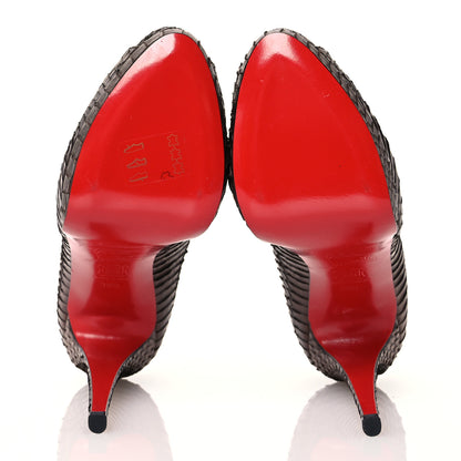Christian Louboutin Watersnake Altadama 140 Pumps 38.5 Testa Di Moro 6 of 13
