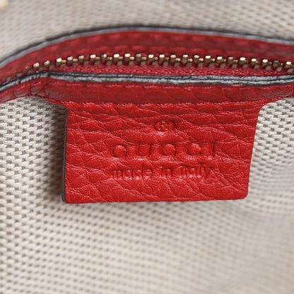 Gucci Pebbled Calfskin Medium Soho Boston Red 6 of 12
