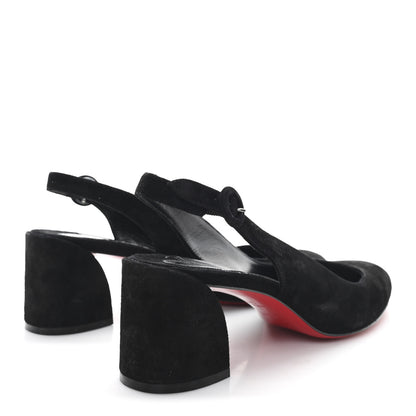 Christian Louboutin Veau Velours So Jane Sling 55 Pump 38.5 Black 5 of 8