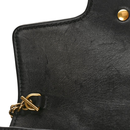 Gucci Calfskin Matelasse Super Mini GG Marmont Shoulder Bag Black 10 of 11