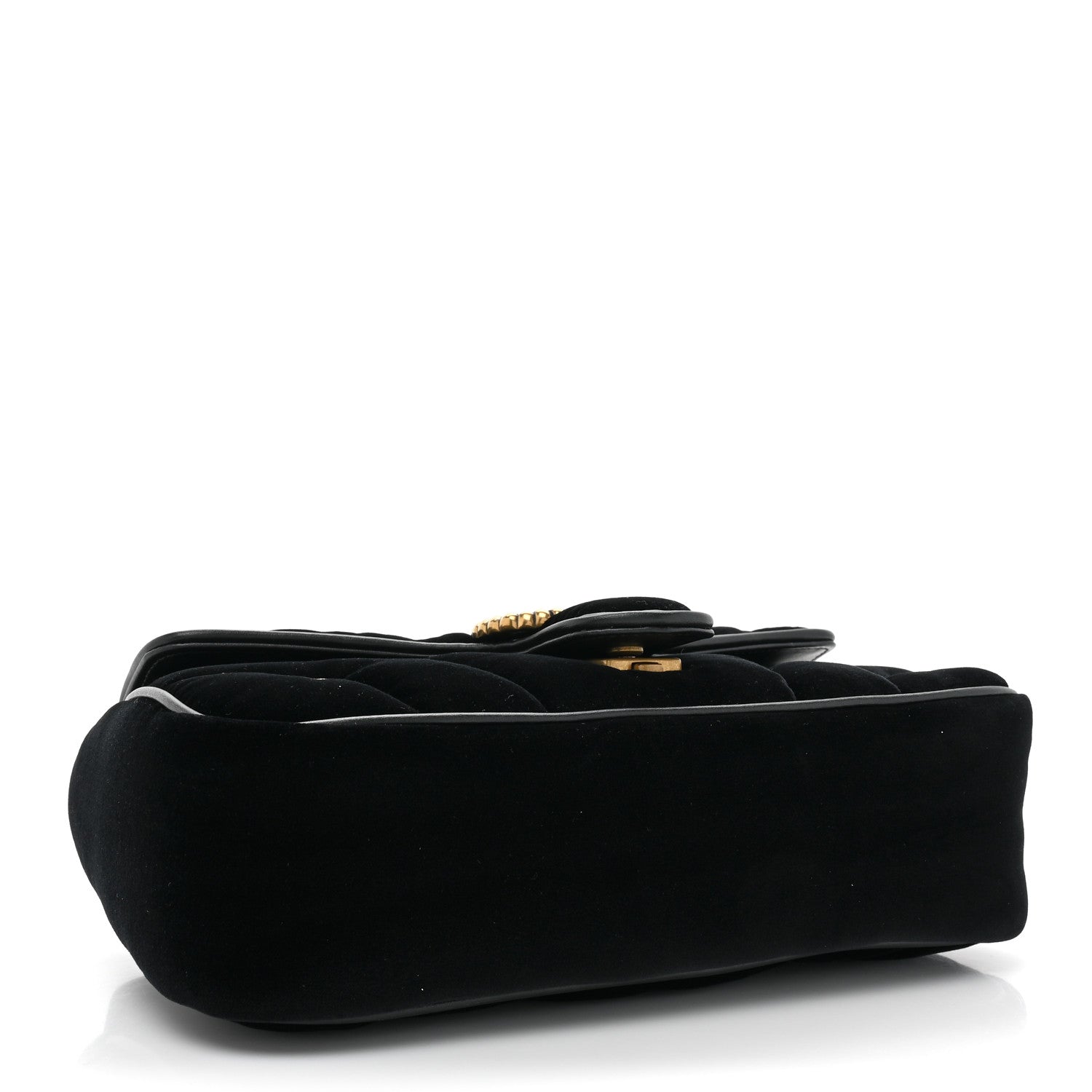 Gucci Velvet Matelasse Double G Studs Small Torchon GG Marmont