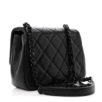 Chanel Caviar Quilted Incognito Mini Square Flap Black 3 of 10