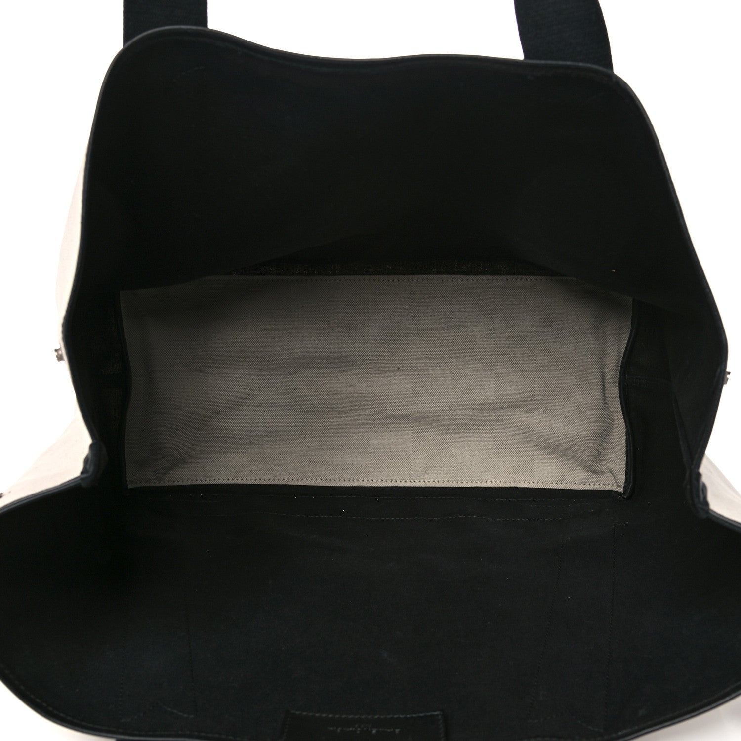 Balenciaga Cotton Canvas Calfskin M Navy Cabas Natural Black 5 of 16