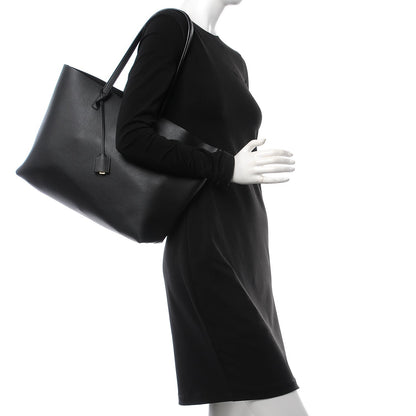 Saint Laurent Calfskin Large Shopping Tote Black 2 of 9