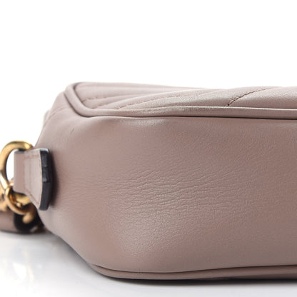 Gucci Calfskin Matelasse Mini GG Marmont Chain Shoulder Bag Porcelain Rose 8 of 9