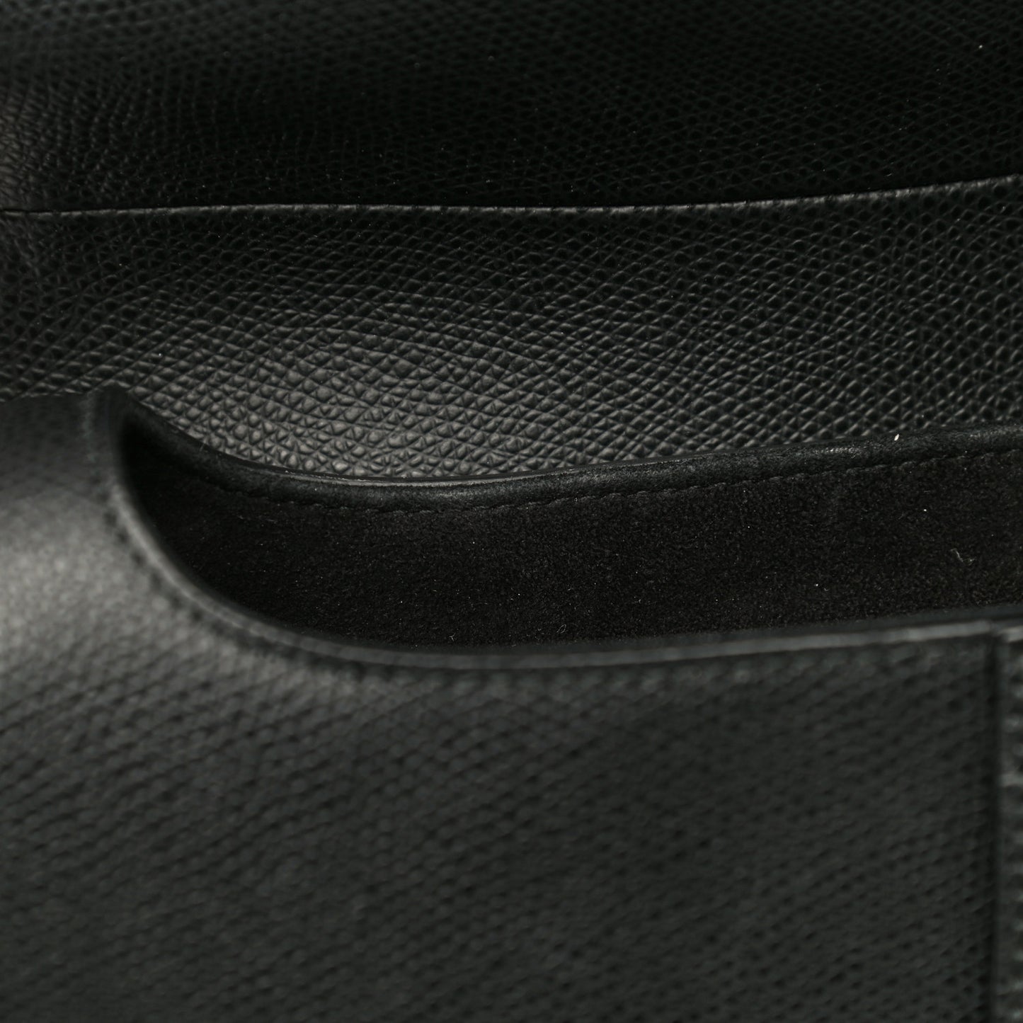 Grained Calfskin Saddle Bag Black