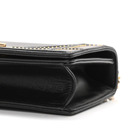 Christian Dior Lambskin Studded Medium Diorama Flap Bag Black 10 of 10