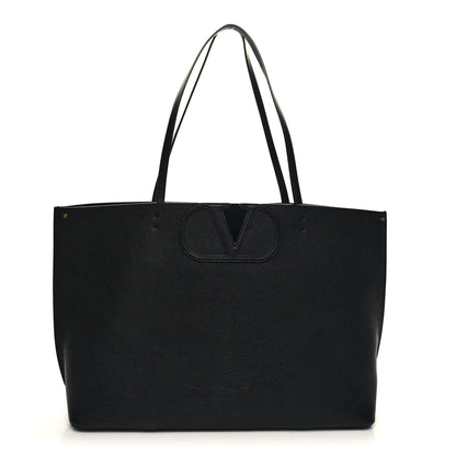 Valentino Garavani Calfskin Large Vlogo Tote Black 1 of 10