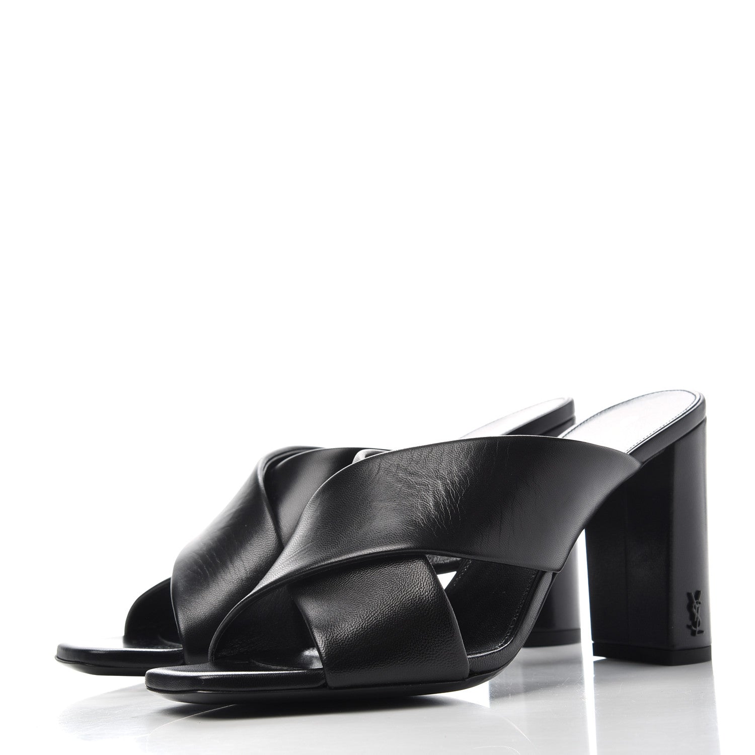 Saint Laurent Calfskin LouLou Mules 37.5 Black 3 of 11