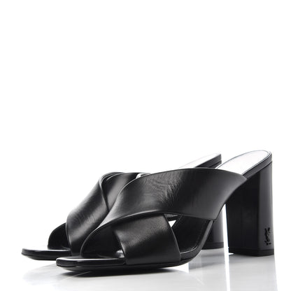 Saint Laurent Calfskin LouLou Mules 37.5 Black 3 of 11