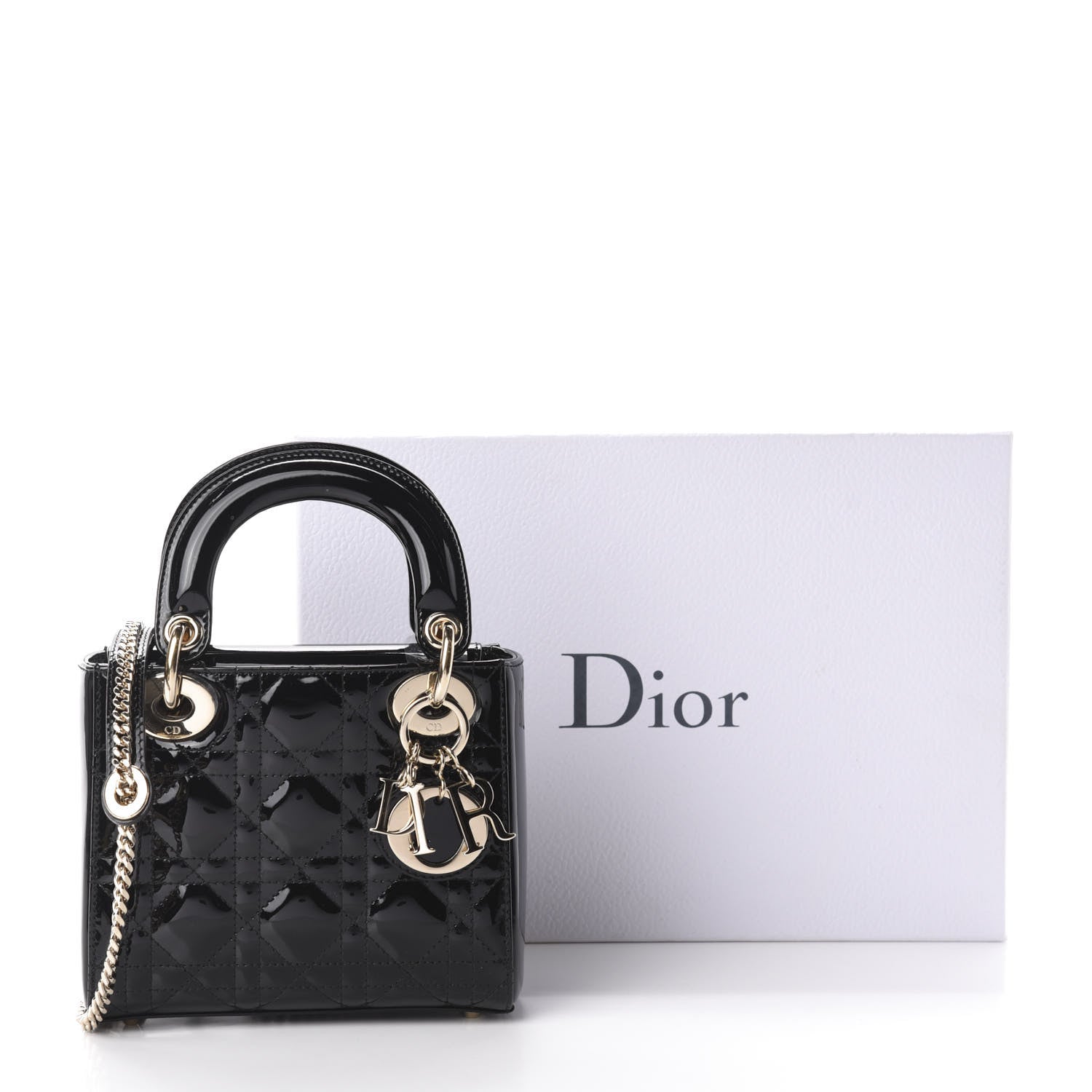 Christian Dior Patent Cannage Mini Lady Dior Black 11 of 11