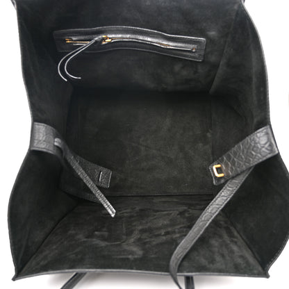 Celine Calfskin Crocodile Embossed Medium Phantom Luggage Black 5 of 17