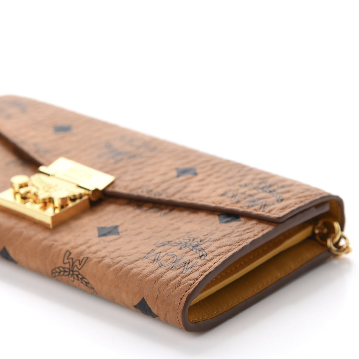 Visetos Large Patricia Wallet On Chain Cognac
