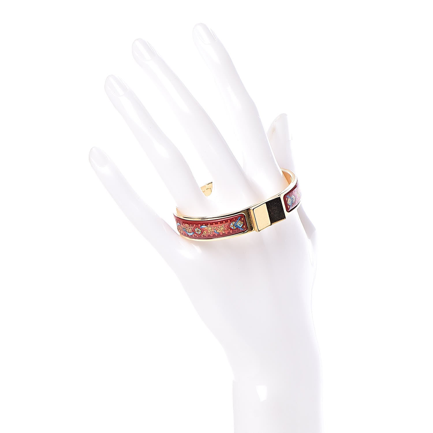 Hermes Enamel Printed Pilgrim Narrow Clic Clac 2 of 4