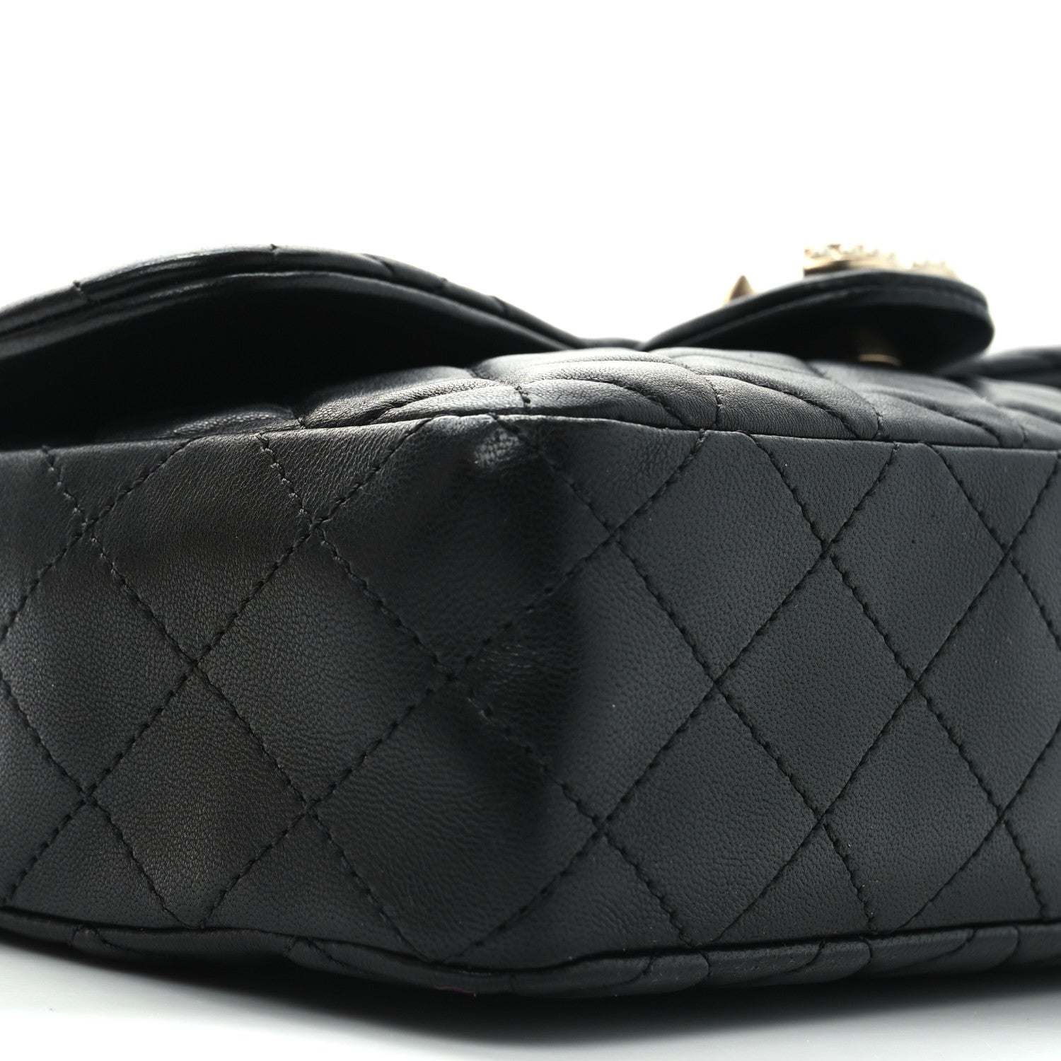 Chanel Lambskin Quilted Medium Westminster Pearl Flap Black 9 of 11