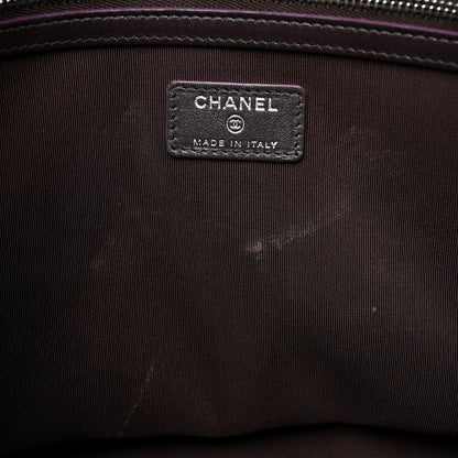 Chanel Iridescent Crumpled Calfskin CC Ripples Medium Cosmetic Case Purple 9 of 12