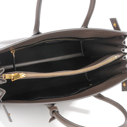 Saint Laurent Grained Calfskin Large Sac de Jour Carryall Earth 5 of 7