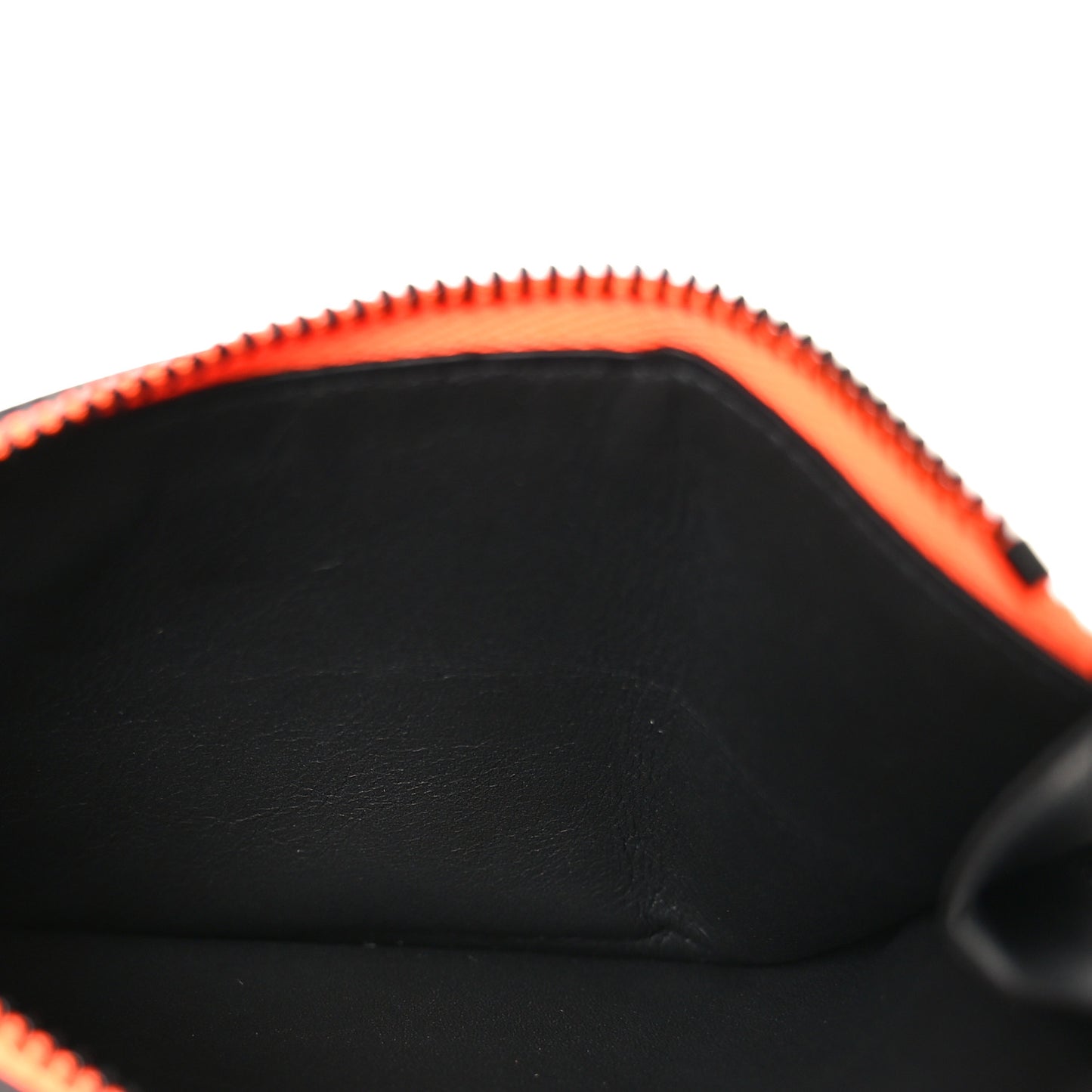 Calfskin Debossed Monogram Seal Coin Card Holder Black