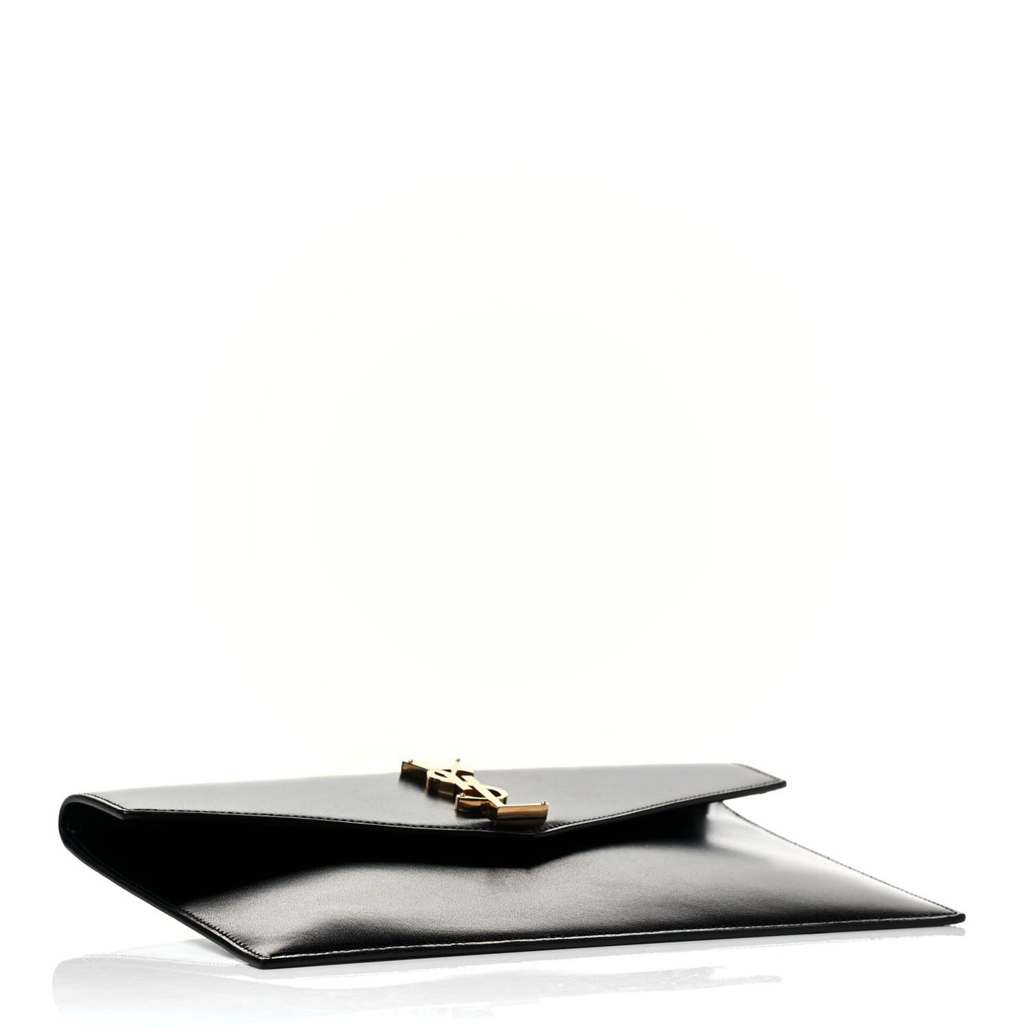 Smooth Shiny Calfskin Monogram Uptown Pouch Black
