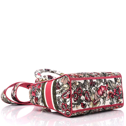 Christian Dior Canvas Embroidered Butterfly Print Medium Lady D-Lite Multicolor 4 of 10
