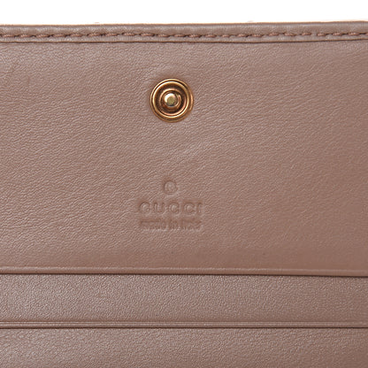 Gucci Calfskin Matelasse GG Marmont Card Case Porcelain Rose 6 of 11