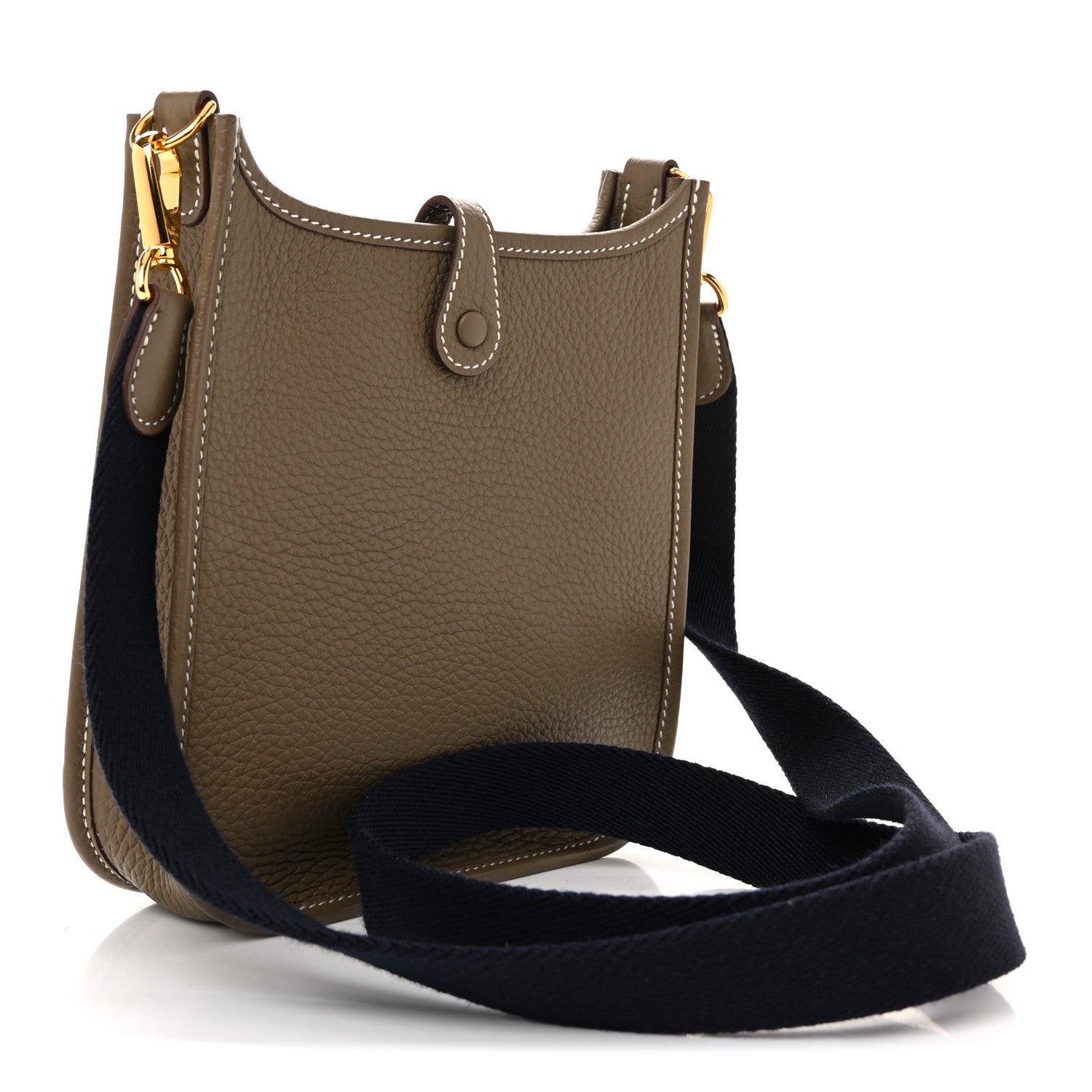 Hermes Taurillon Clemence Amazone Evelyne TPM Etoupe Bleu Indigo 3 of 13