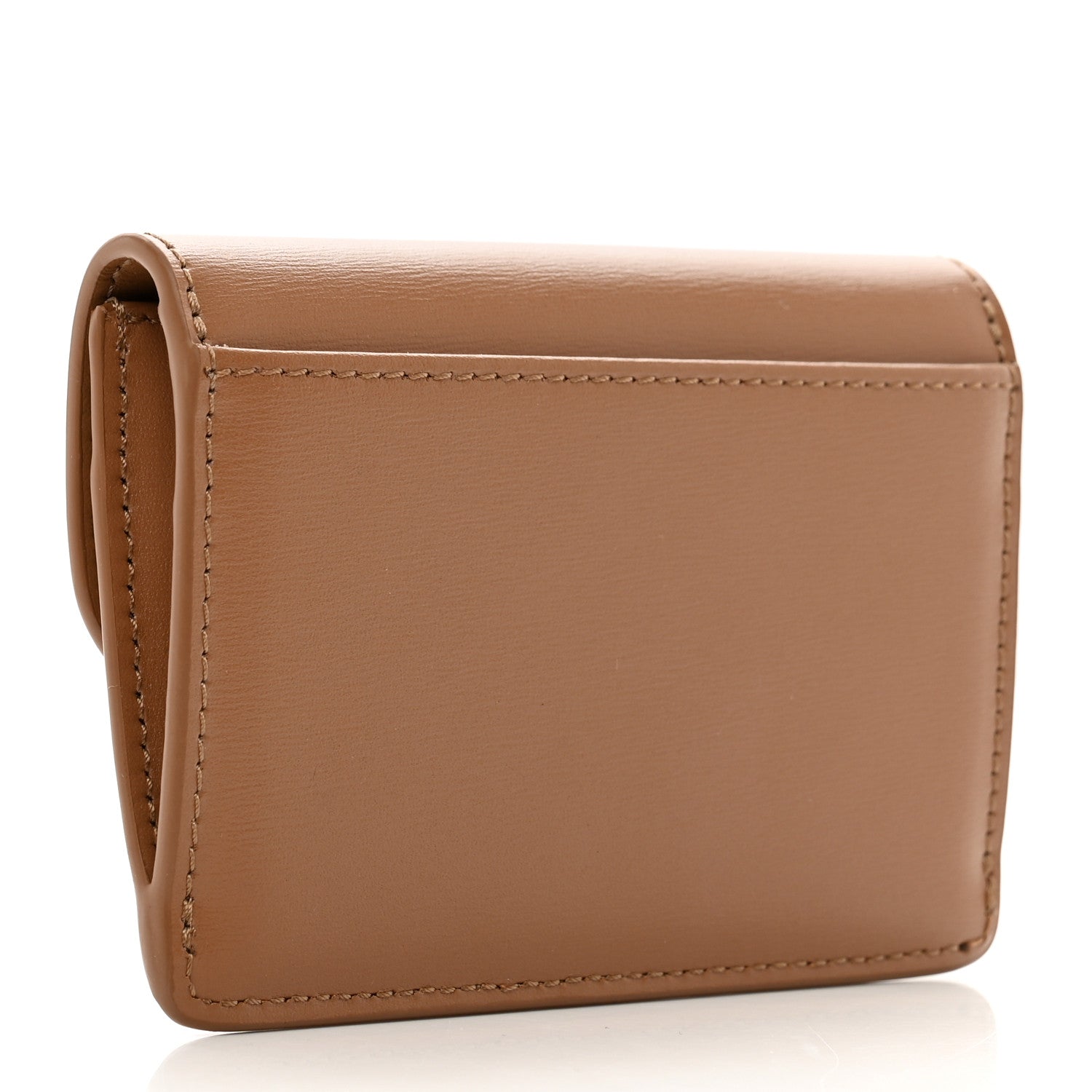 Celine Shiny Calfskin Triomphe Flap Card Holder Bronze 3 of 8