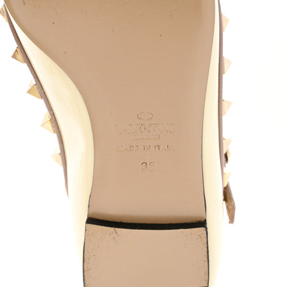 Valentino Garavani Patent Rockstud Cage Ballerina Flats 36 Light Ivory Poudre 6 of 13