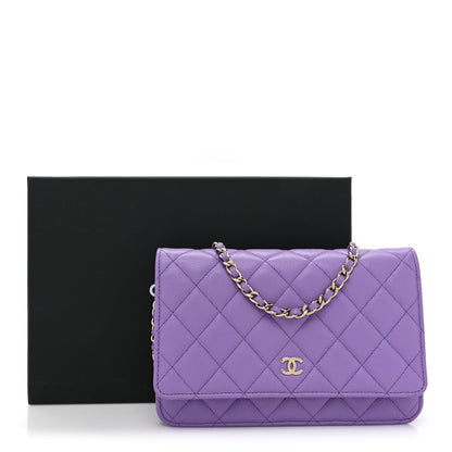 Chanel Caviar Quilted Wallet On Chain WOC Purple 15 of 15
