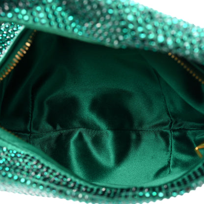 Bottega Veneta Crystal Embellished Satin Mini Hotfix Jodie Emerald 5 of 8