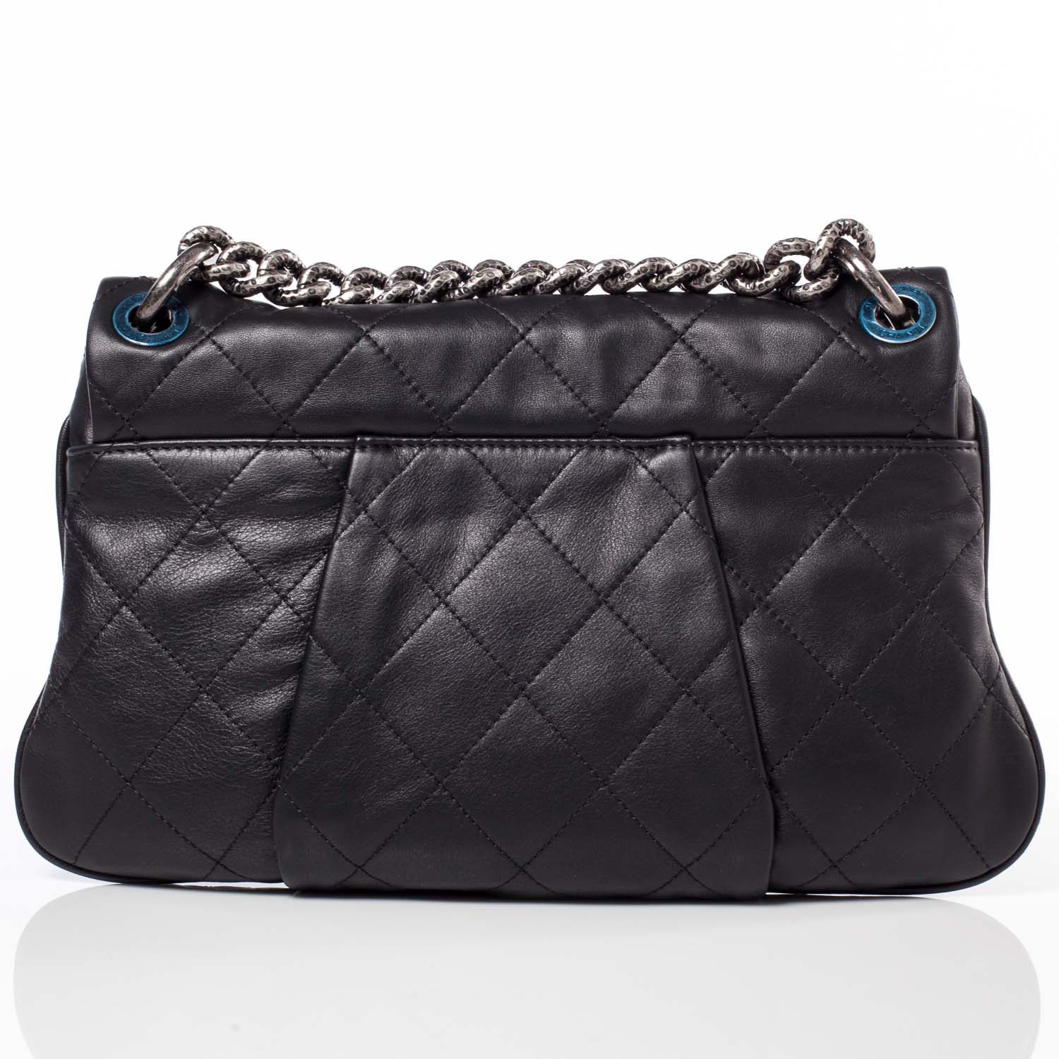 Chanel Calfskin Coco Pleats Messenger Flap Black 4 of 11
