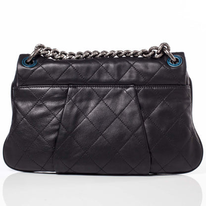 Chanel Calfskin Coco Pleats Messenger Flap Black 4 of 11