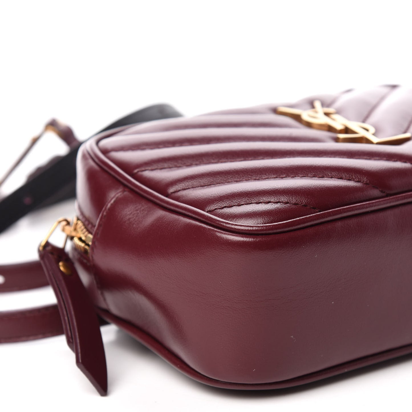 Calfskin Matelasse Monogram Lou Belt Bag Dark Legion Red