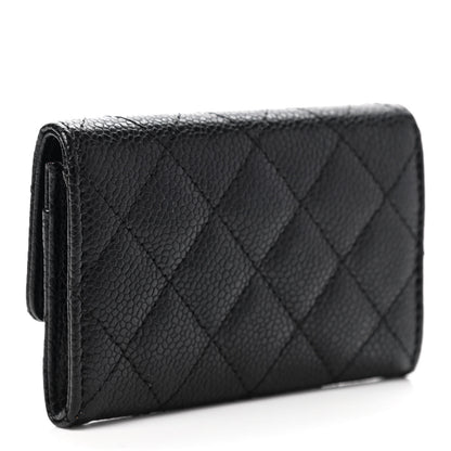 Chanel Caviar Quilted Flap Card Holder Black 3 of 9