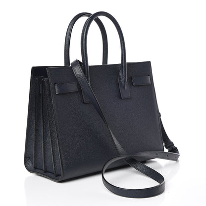 Saint Laurent Grained Calfskin Baby Sac De Jour Marine 3 of 10